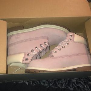 Mauve Pink Timberland boots
